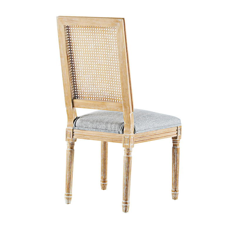 Chaise d'appoint en bois avec sièges rembourrés (ensemble de 6), 6, Vert grisâtre