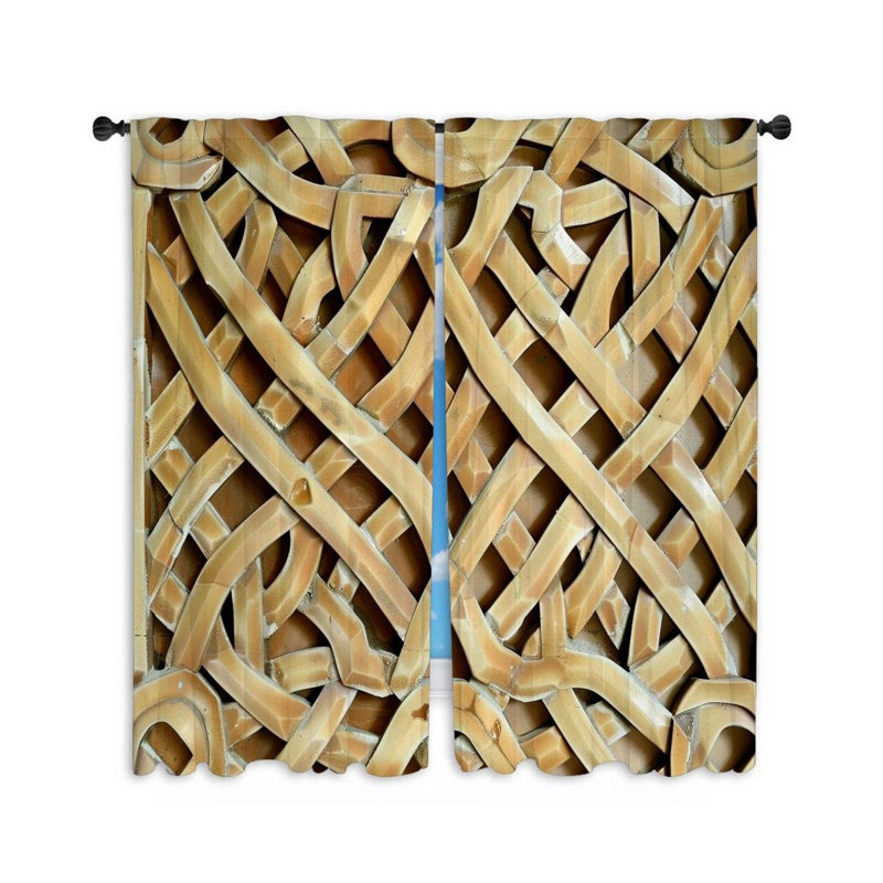 Paire de rideaux transparents en polyester Napalis, L 20 po x L 61 po