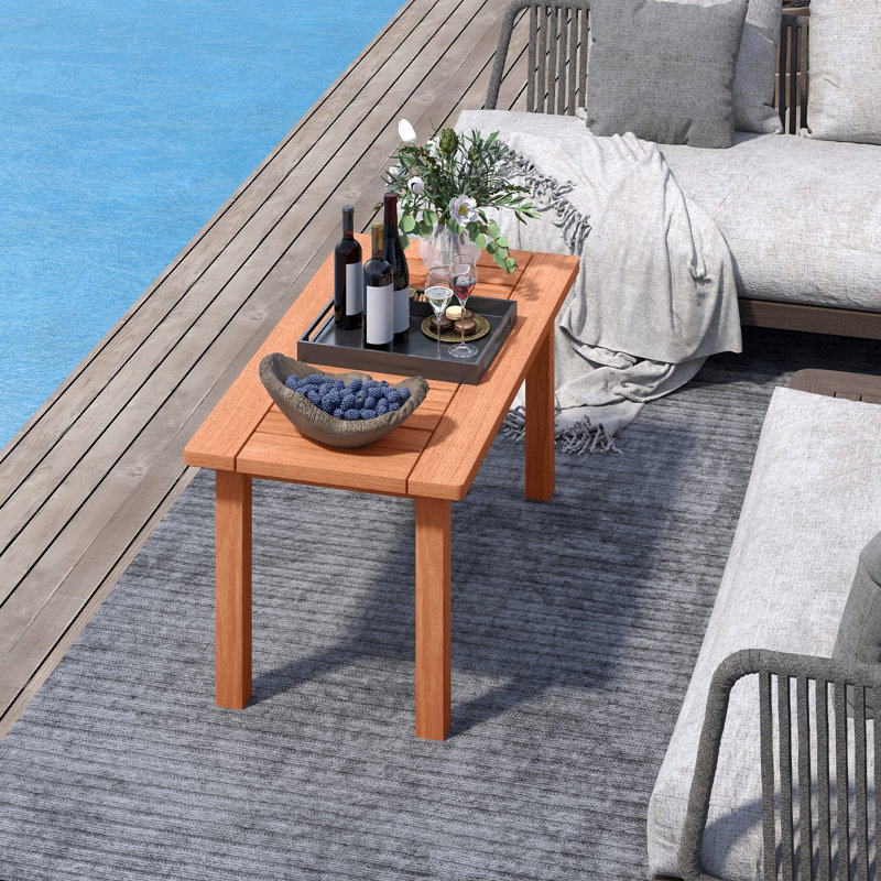 Rectangular Outdoor Side Table , 90cm cm W 46cm cm D