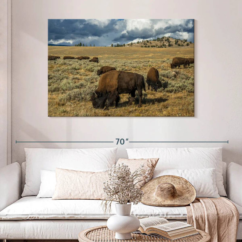 Brampt Yellowstone Bison, 32" H x 48" W