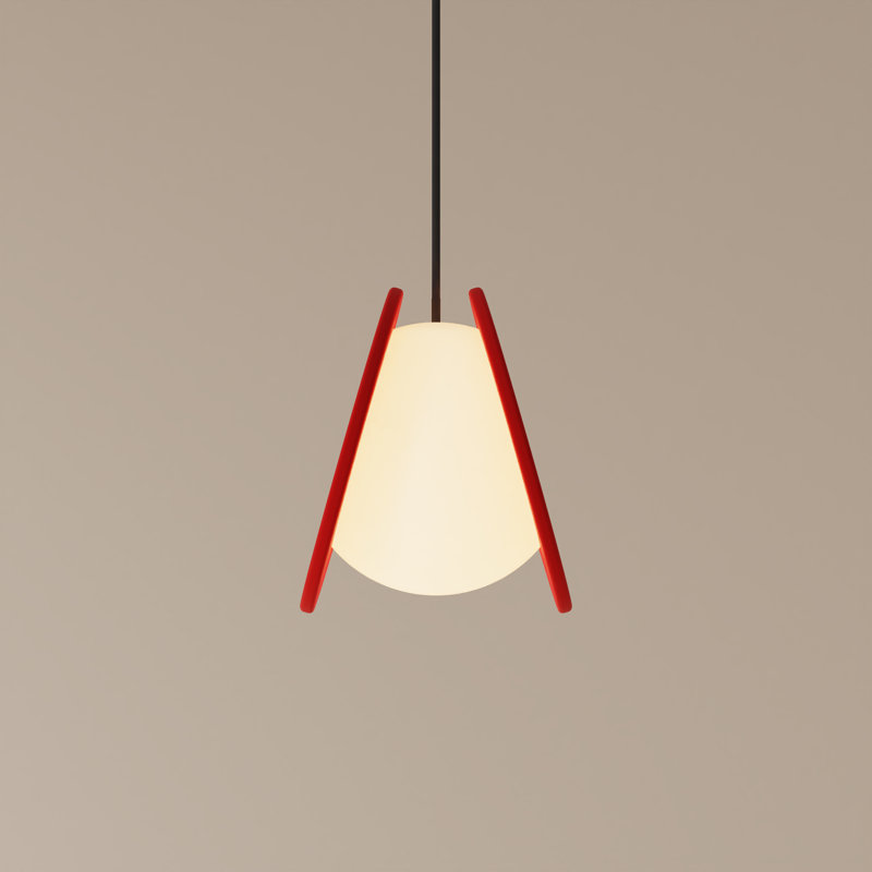 Pendulum Pendant Light, 14" H x 9.69" W x 8.03" D, Poppy, Black