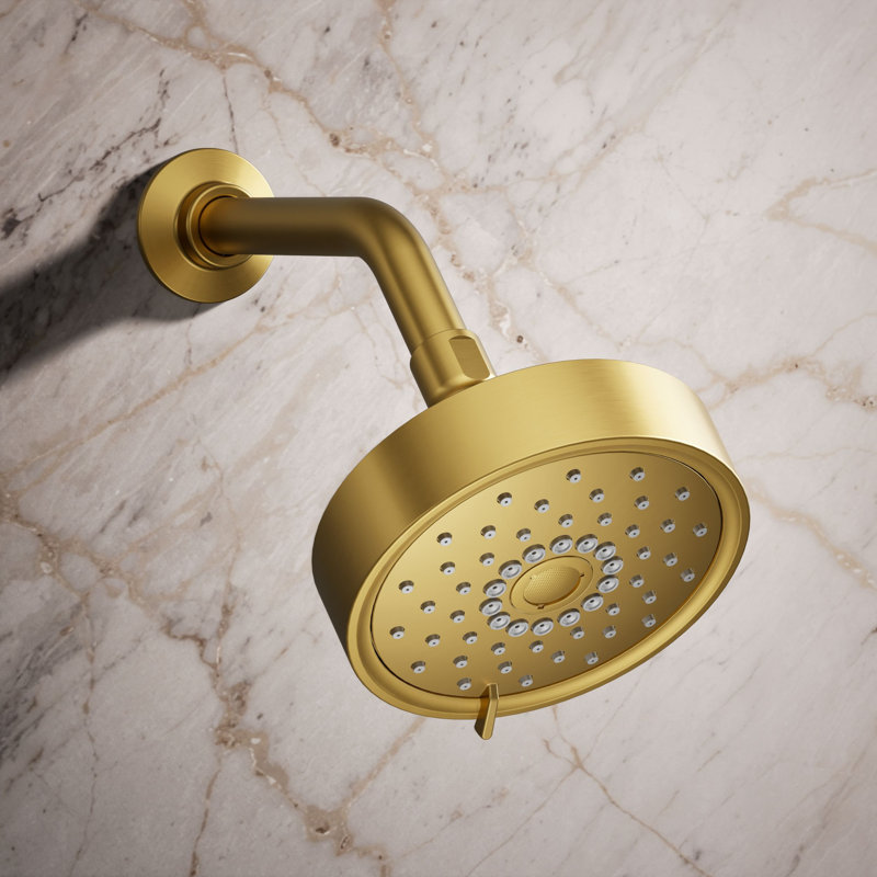 Purist 1.75 GPM Full/Standard Fixed Shower Head, Vibrant Brushed Moderne Brass