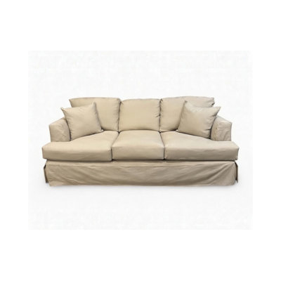Kingsley Coastal Flax Slipcover Sofa