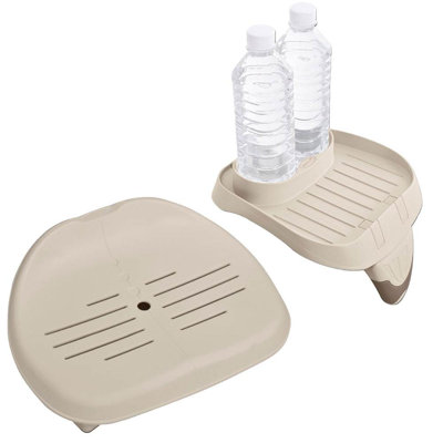 Seat for Inflatable Purespa Hot Tub + Purespa Cup Holder and Tray Accessory -  Intex, 28502E + 28500E