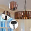 Lustre tambour en bois 6 lumières Treville 