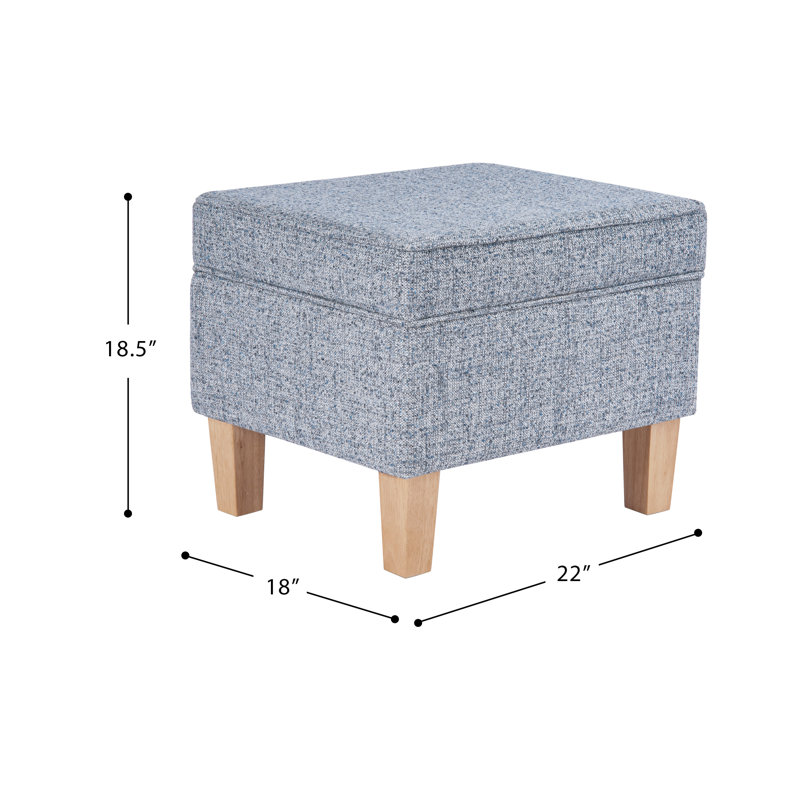 Repose-pieds avec rangement Gorton, Blue Woven