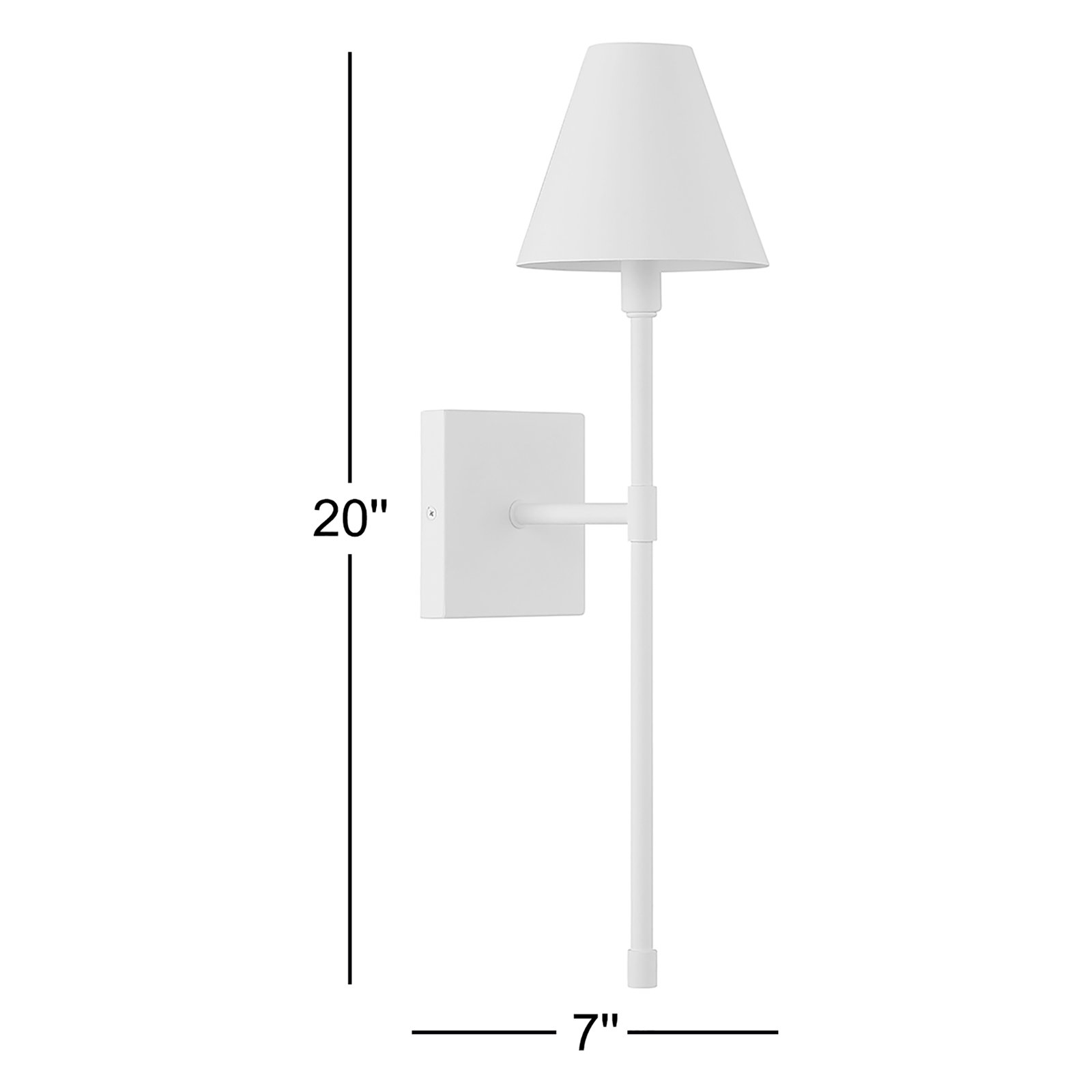 Avonia Single Light Armed Sconce, Matte Black
