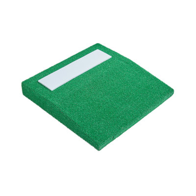 Tapis de baseball portatif avec poignée de transport, tapis d'entraînement de 31 pouces pour l'intérieur et l'extérieur, surface en gazon vert sur base en contreplaqué