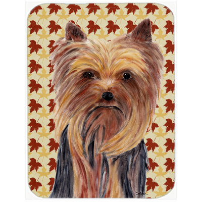 East Urban Home Yorkie Portrait Glass Cutting Board