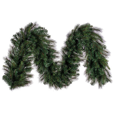 Vickerman 9' x 18" Brighton Pine Artificial Garland with 300 PE/PVC Tips.