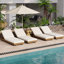 Acacia Wood Lounge Chairs With Soft Cushion-1099818181