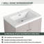 Meuble-lavabo autoportant de 30 po avec lavabo en résine blanche et 2 portes d'armoire à fermeture en douceur