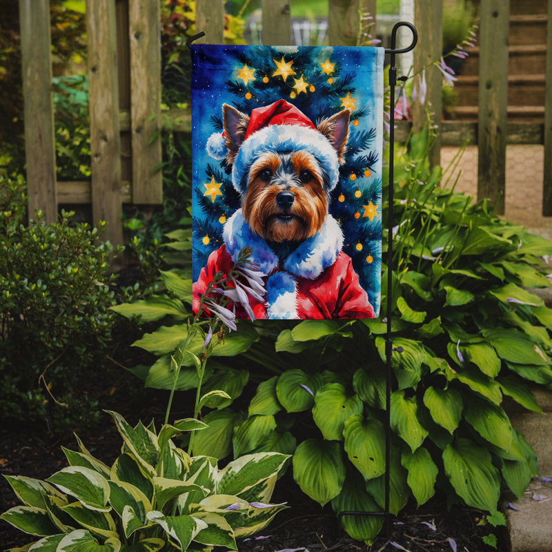Drapeau de jardin Doberman Pinscher, Yorkshire Terrier