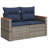 Ebern Designs 7 Piece Patio Sofa Set With Cushions Black Poly Rattan-348583105-348583119
