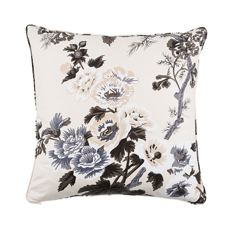 Oreiller Pyne Hollyhock, Gris anthracite, 18 po x 18 po