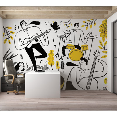 Premium Wallpaper Wall Mural - Jazz Band Fun