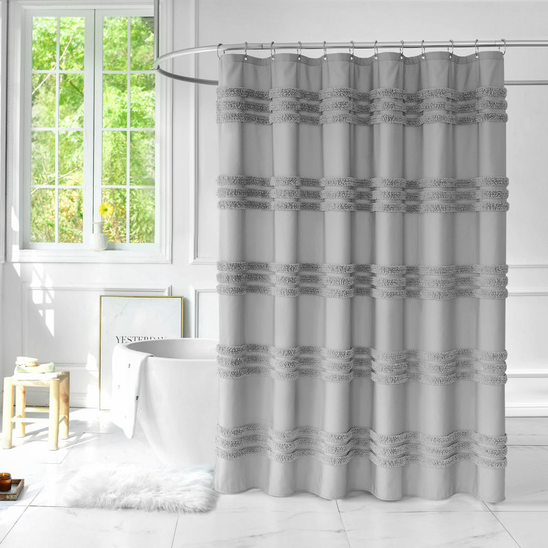 Rideau de douche Jonestown, H 79 po x l 72 po, Gris