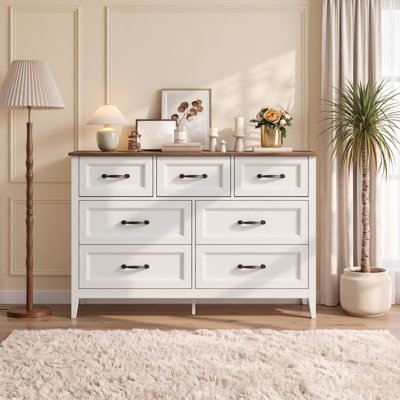 Masad 47.22" H Modern 7-Drawer Dresser with Recessed Handles for Bedroom, Entryway, or Living Room