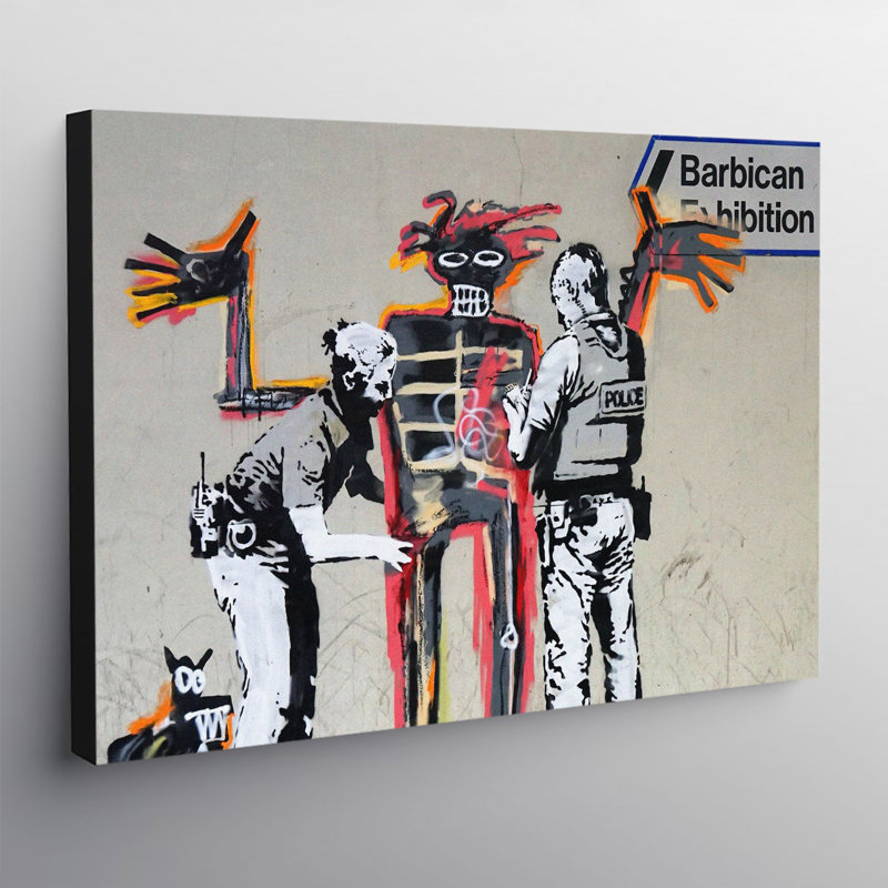 Banksy Basquiat Graffiti by Banksy - Wrapped Canvas Print, 41cm H x 61cm W x 3.8cm D