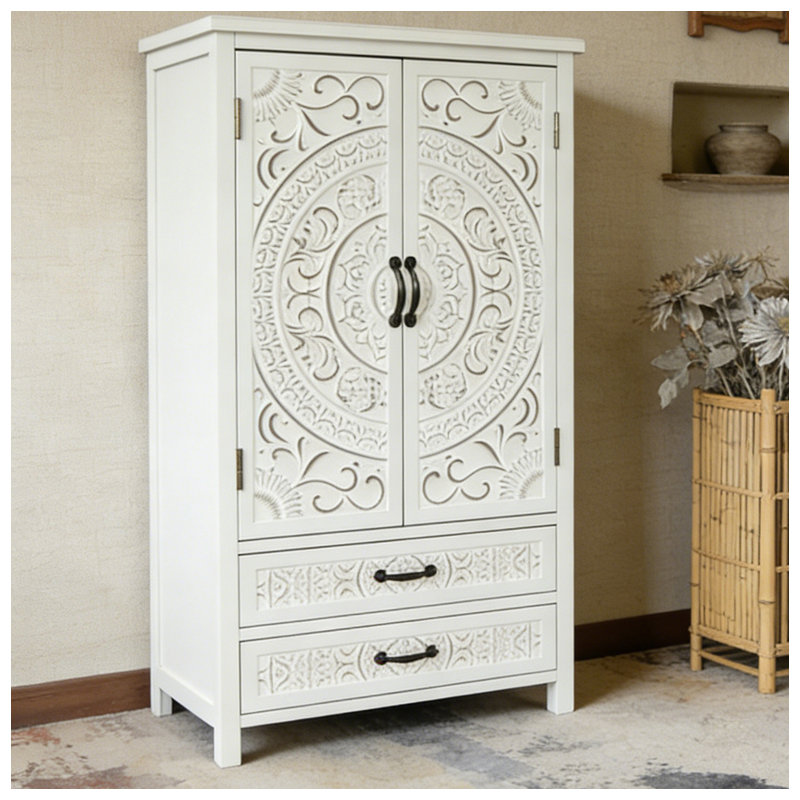 Armoire de rangement blanche 27 po