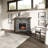 Modern Ember Raeford 40" Faux Stone Brick Surround With Wood Mantel, Includes 18" Electric Fireplace