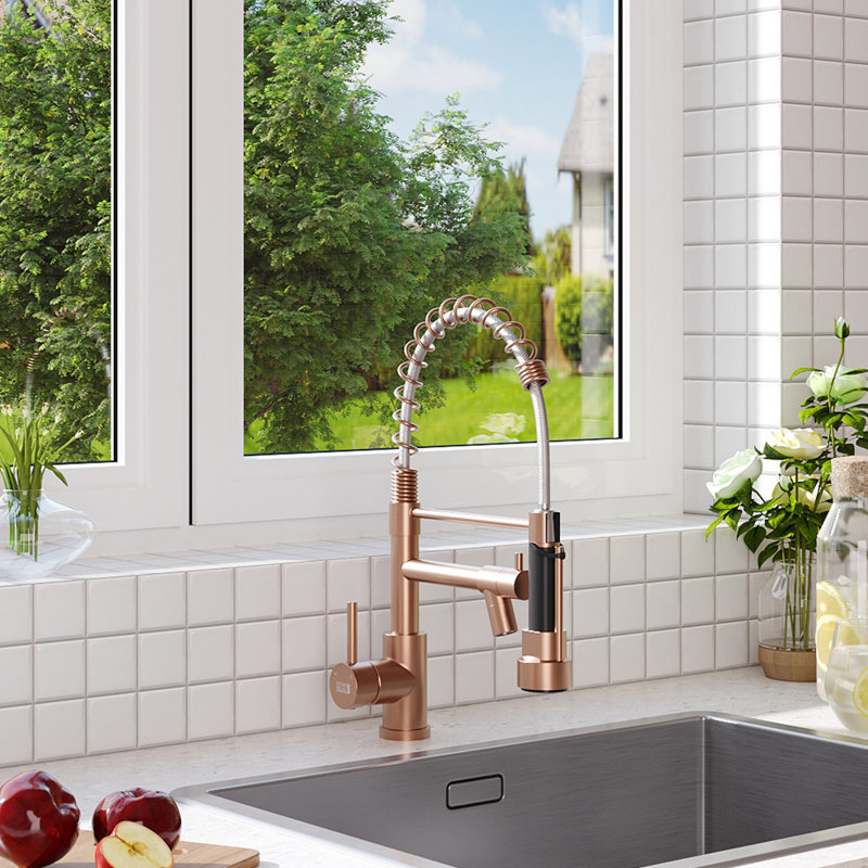 Belfry Kitchen Marhta Kitchen Faucet, Rose 