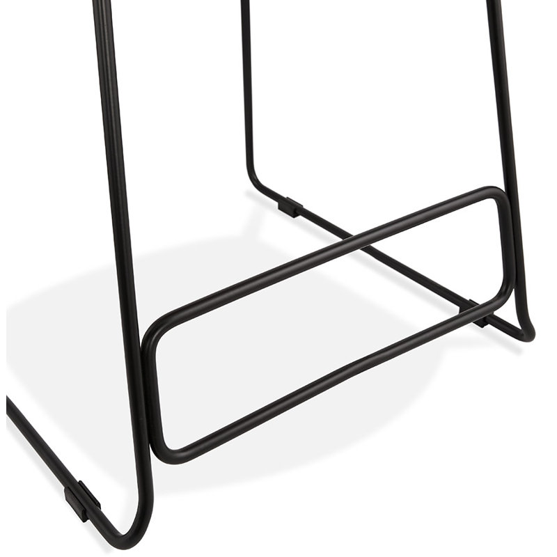 Maez Counter Stool with Metal Frame, Black