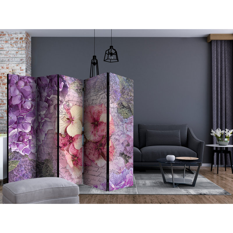 225cm W x 172cm H 5 - Panel  One Sided Room Divider Folding Room Divider