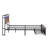Queen Size Bed Frame With Storage Headboard And 2 Drawers, LED Lights Bed With Charging Station, Metal Platform Bed No Noise, Mattress Foundation Strong Metal Slats Support No Box Spring Needed-1944458458