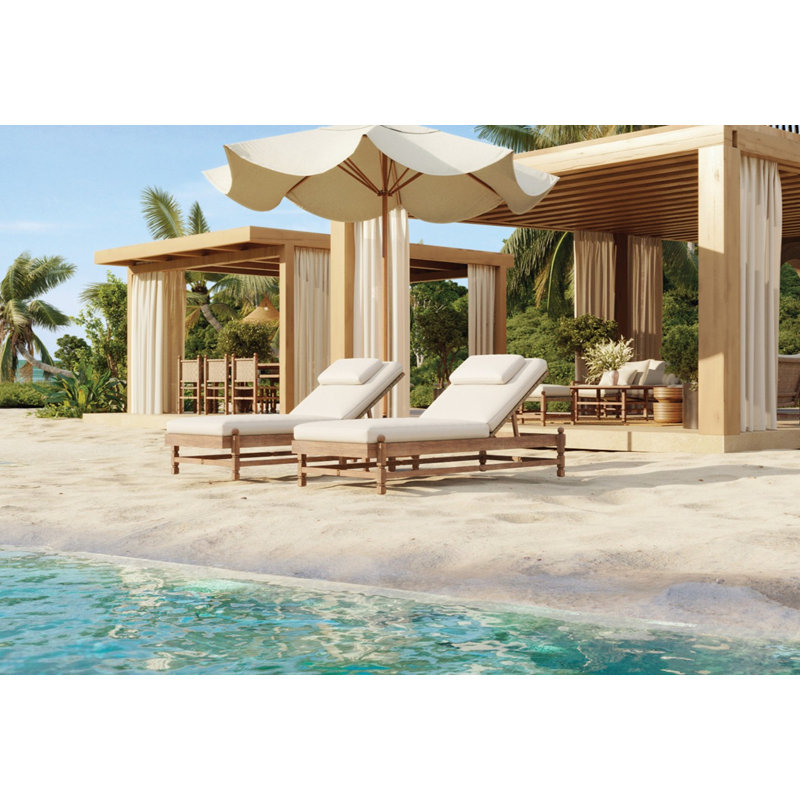 Vaterra Outdoor Teak Chaise Lounge