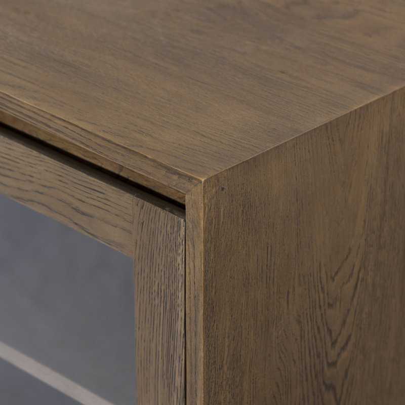 Toni Media Console TV Stand, Worn Oak Veneer