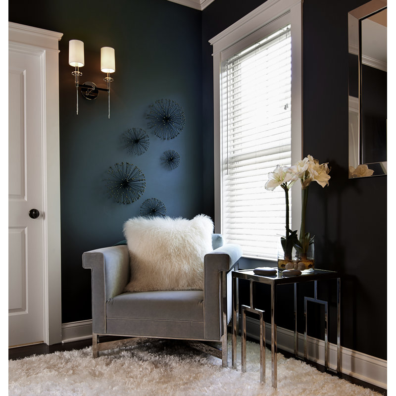 Amherst Steel Armed Sconce, Polished Nickel