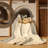Machine Washable Balbo Halloween Modern & Contemporary Abstract Rug in Beige – Beige Binding-158217325