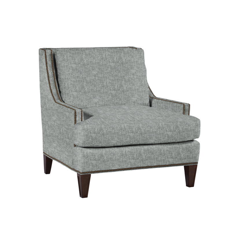 Royce 35" Wide Linen Armchair, Castine Gray