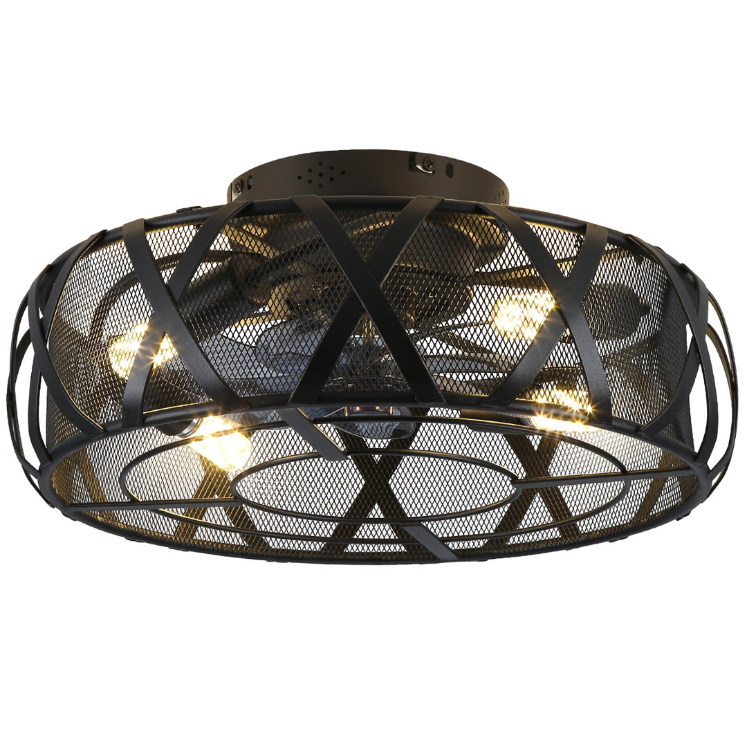 Karnisha 19.6'' Ceiling Fan with Light Kit Williston Forge