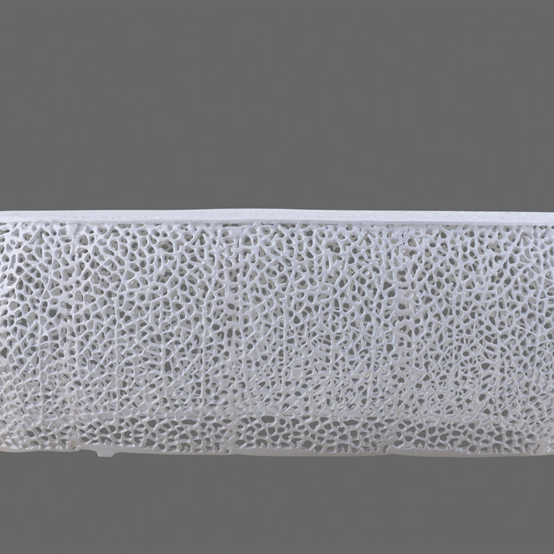 Élégante table basse ovale, Blanc