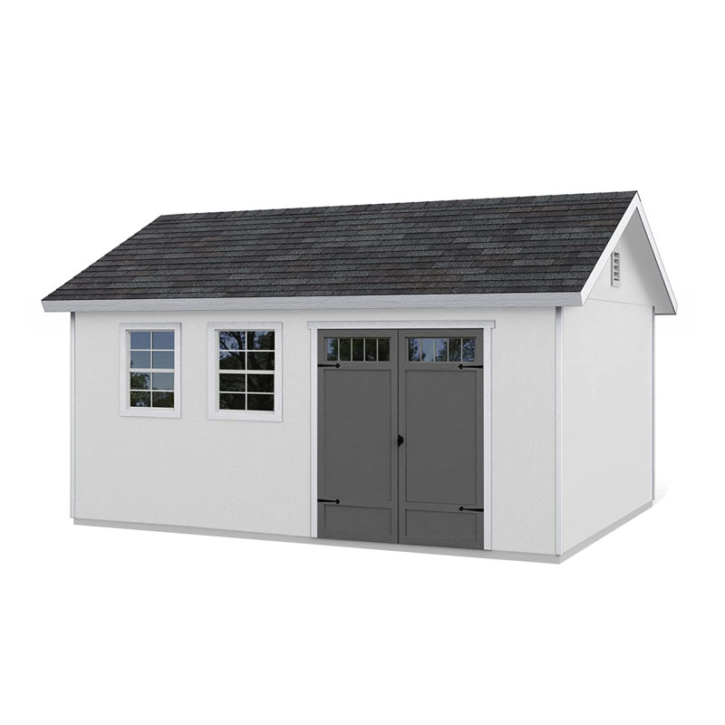 Scarsdale 10' x 16' White and Gray Wooden Storage Shed