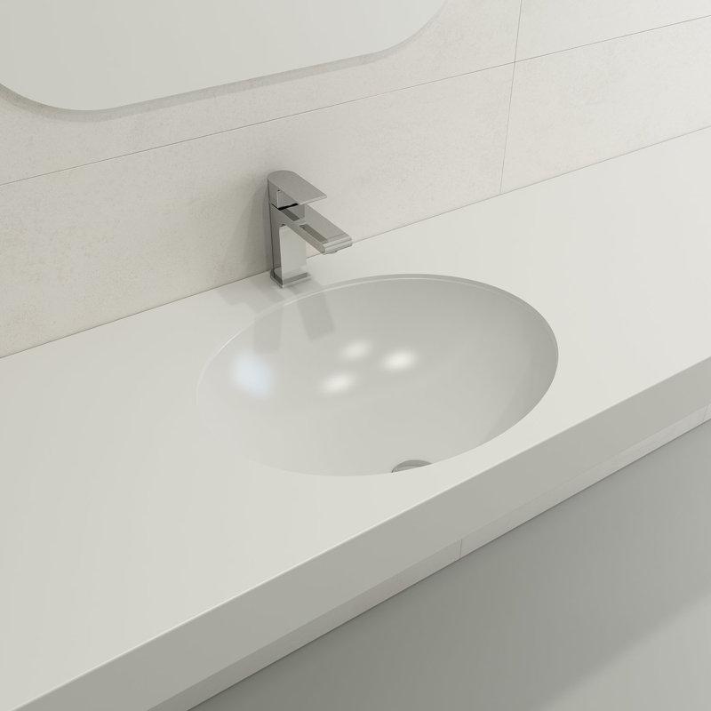 Parma 22.4'' L Bathroom Sink, Matte White