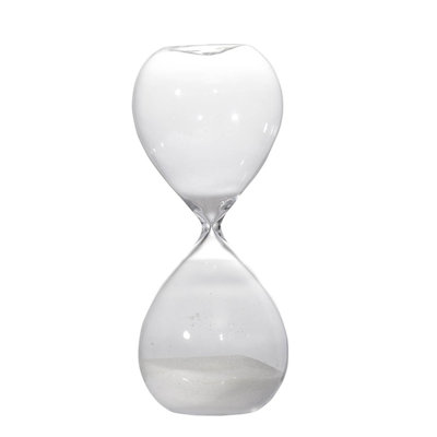 Set Of 2, 10" Ferdinand 60Minute Hourglass, White Sand