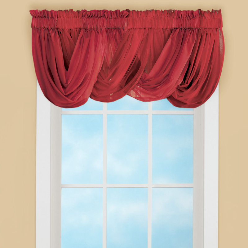 Furman Swag Window Valance, Burgundy