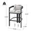Tabouret de bar d'extérieur en aluminium avec accoudoirs, tabouret de comptoir moderne pour patio