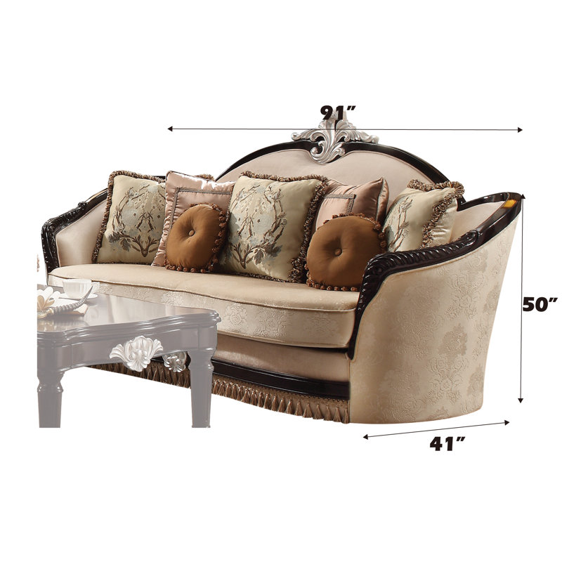 Shultz 91.3384'' Upholstered Sofa