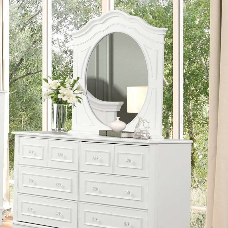 Miroir traditionnel l 38,4 po, blanc