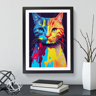 Painted Cat No.5 - Single Picture Frame Painting