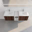 Meuble-lavabo double 59,20 po avec plateau Honora-1438862118