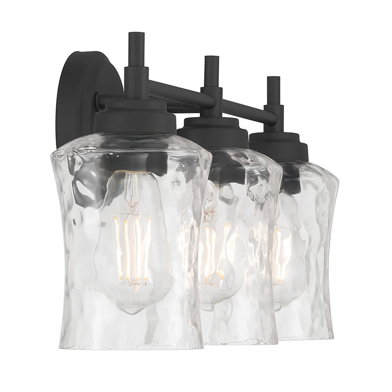 Amatallah 21" Wide 3-Light Vanity, Black, 9.25" H x 21" W x 6.75" D, 3 Lights