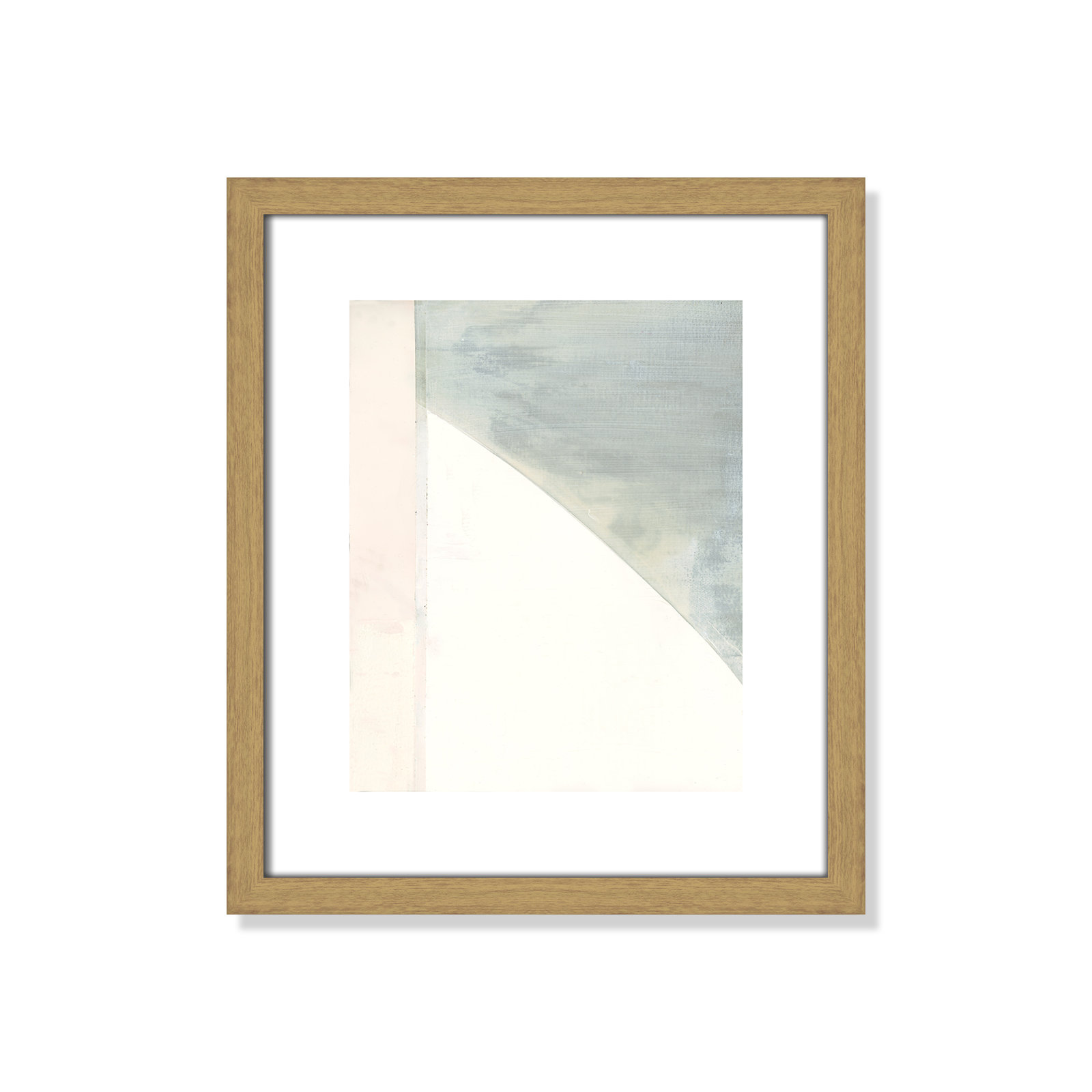 In Neutral I - Painting Print, Beige Wood Framed Paper, 15" H x 13" W x 0.75" D