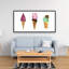 Ice cream cones - 24"x48" Framed canvas
