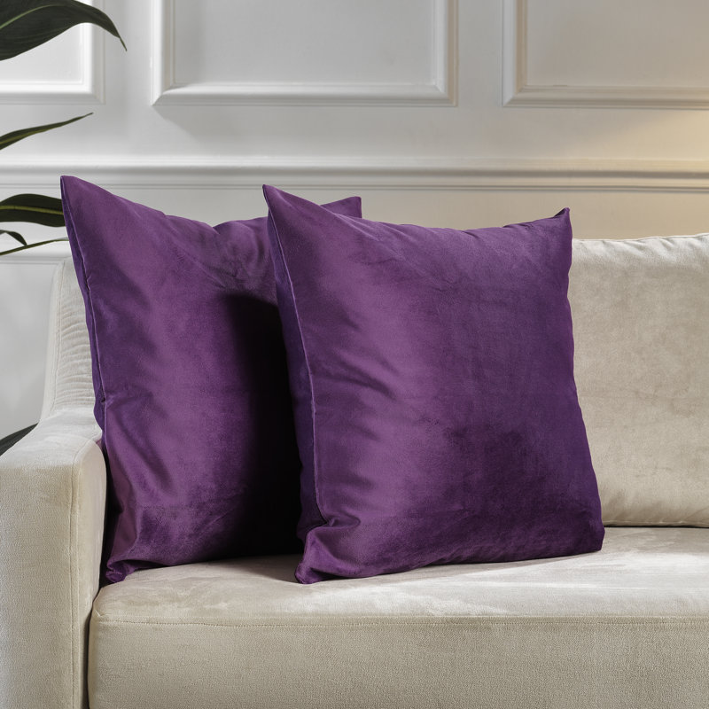 Housse de coussin en velours mat, 20 po x 20 po, 50 éminence