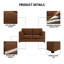 Soft Fabric Jumbo Cord 3 and 2 Seater Upholstered High Back Cushion Living Room Sets-1722313619
